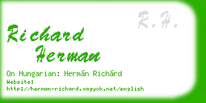 richard herman business card