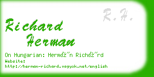richard herman business card